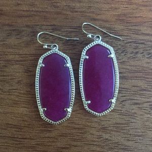 Kendra Scott Elle Earrings in Maroon